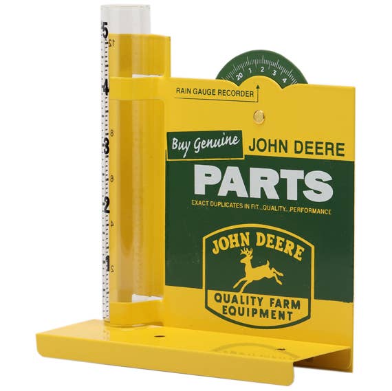 'John Deere Parts' Metal Rain Gauge