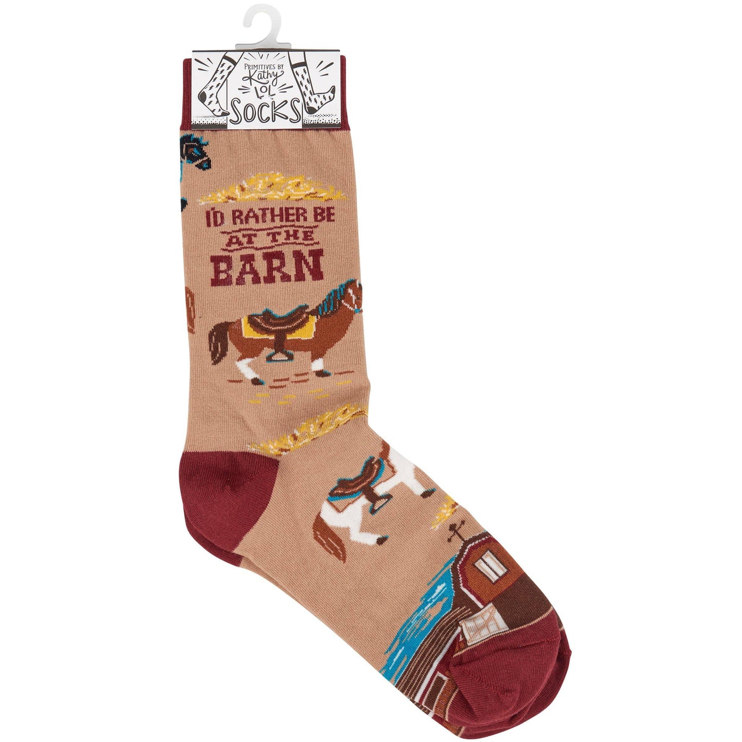 'I'd Rather Be At The Barn' Socks - American Farm Company