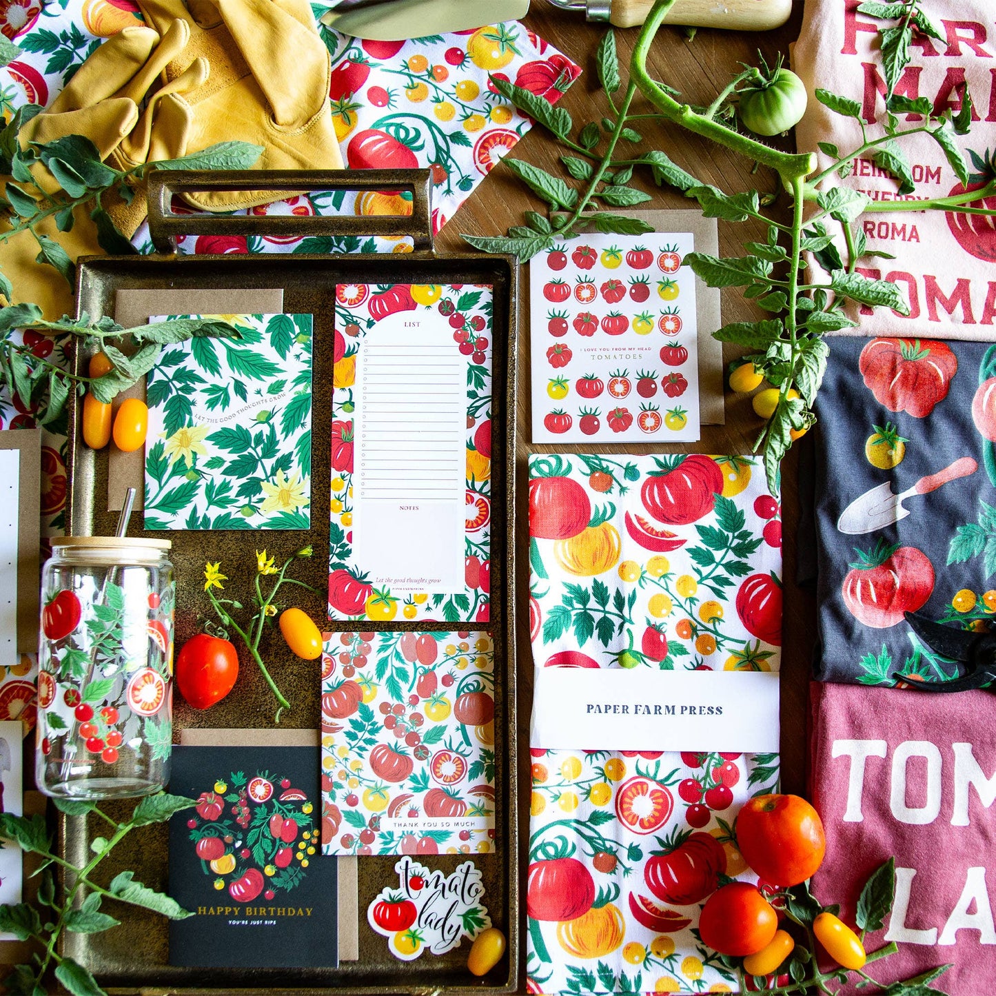Tomato Vine Tea Towel