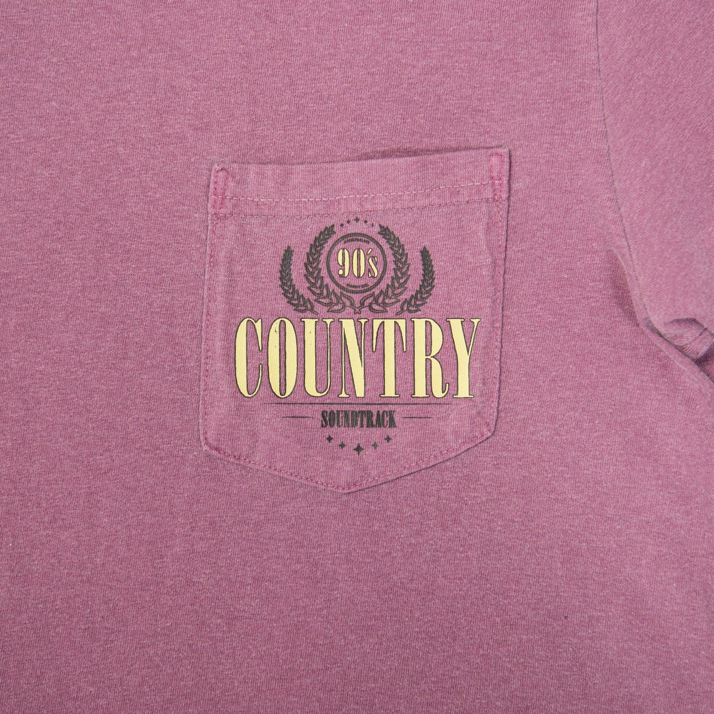 90's Country Soundtrack Dark Mauve Pocket Tee