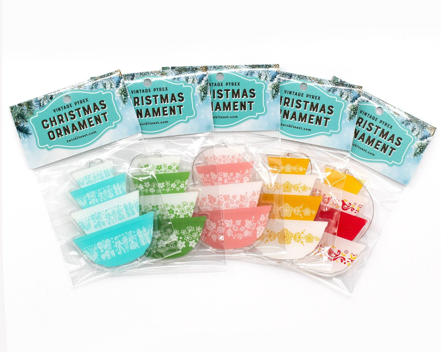 Double-Sided Pyrex-Inspired Acrylic Ornament