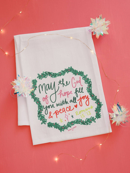 'May the God of Hope' Holiday Tea Towel