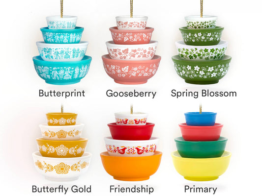 Mini Pyrex-Inspired Bowl Ornament