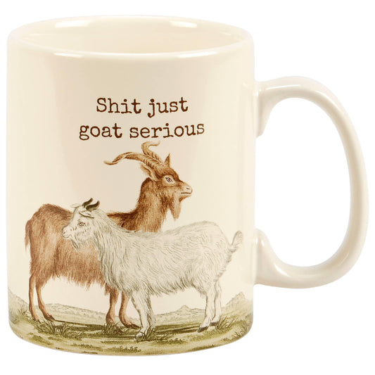 'Shit Just Goat Serious' Mug - American Farm Company
