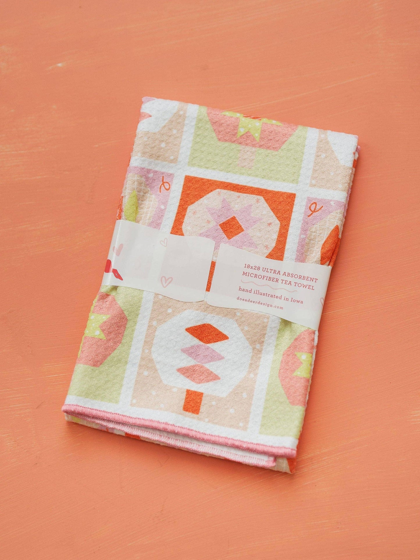 Pumpkin Quilt Waffle Towel