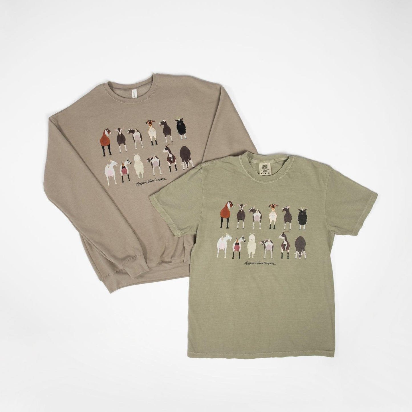 AFC Goats Washed Green Tee - American Farm Company