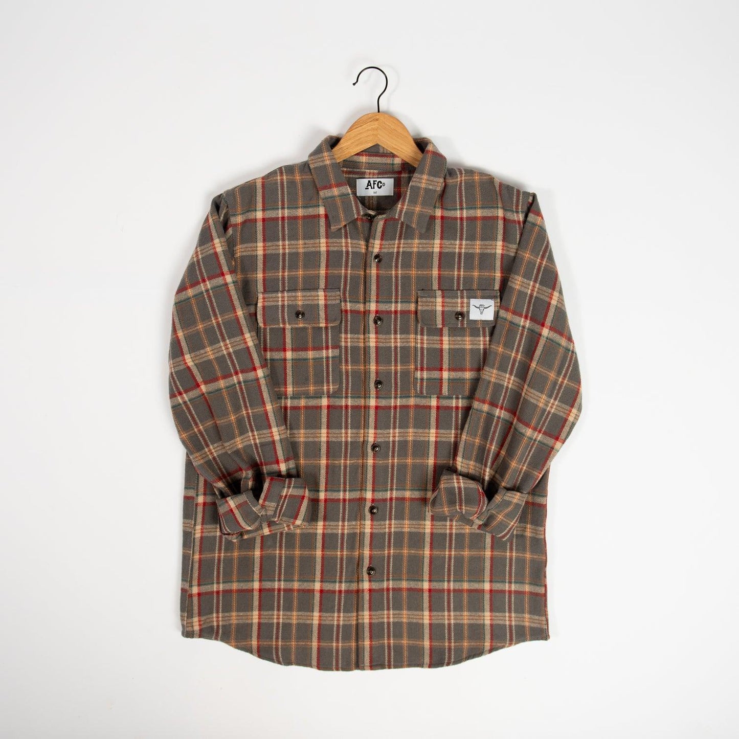 AFC Grey Plaid Women’s Flannel Shirt - American Farm Company