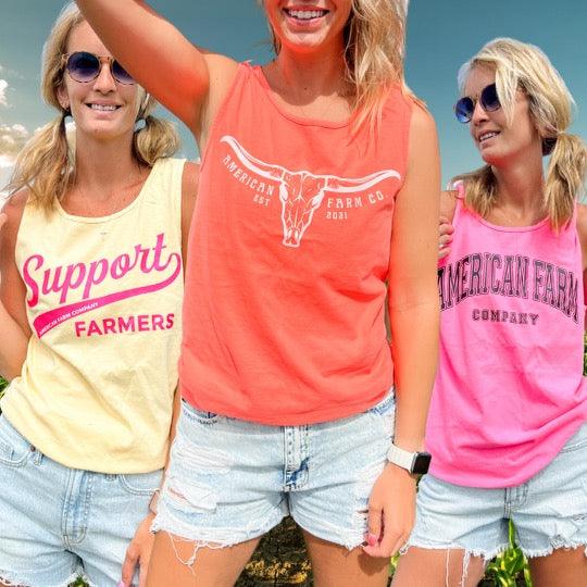 AFC 'Best of Summer Old School' Neon Tank 3 Pack - American Farm Company