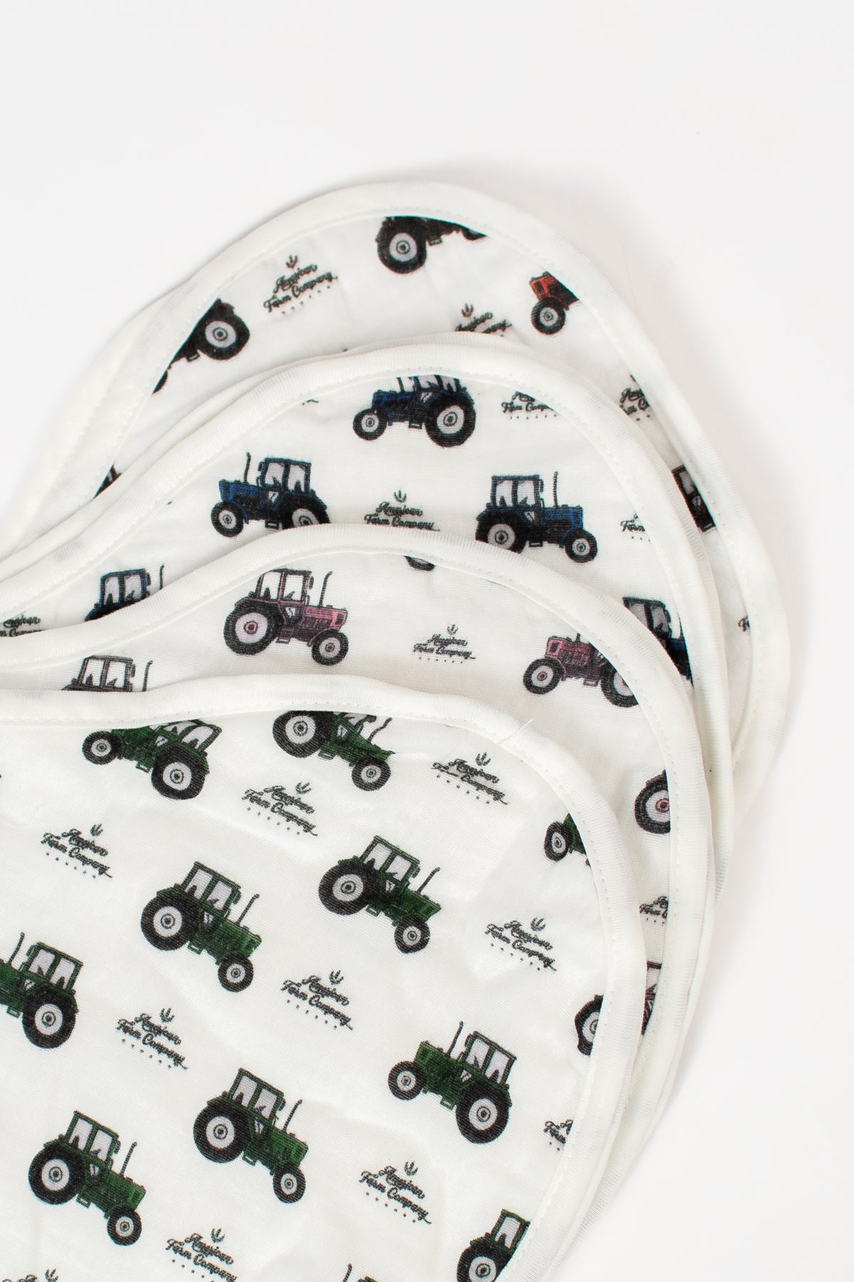 AFC Tractor Print Burp Cloth - 4 Pack