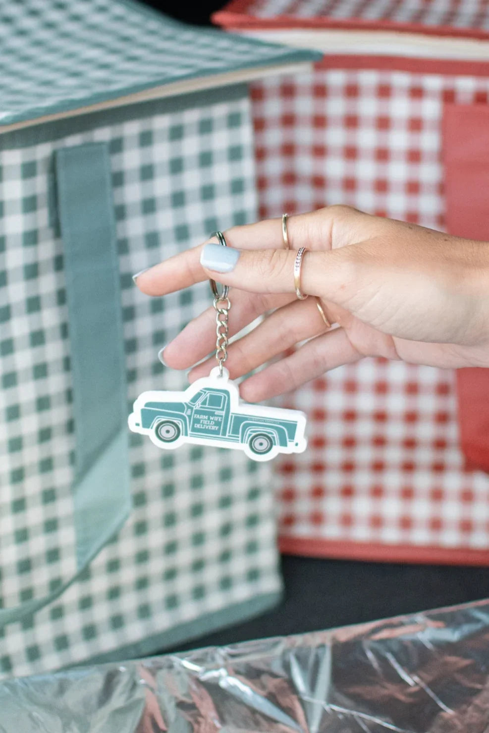 'Farm Wife Field Delivery' Keychain