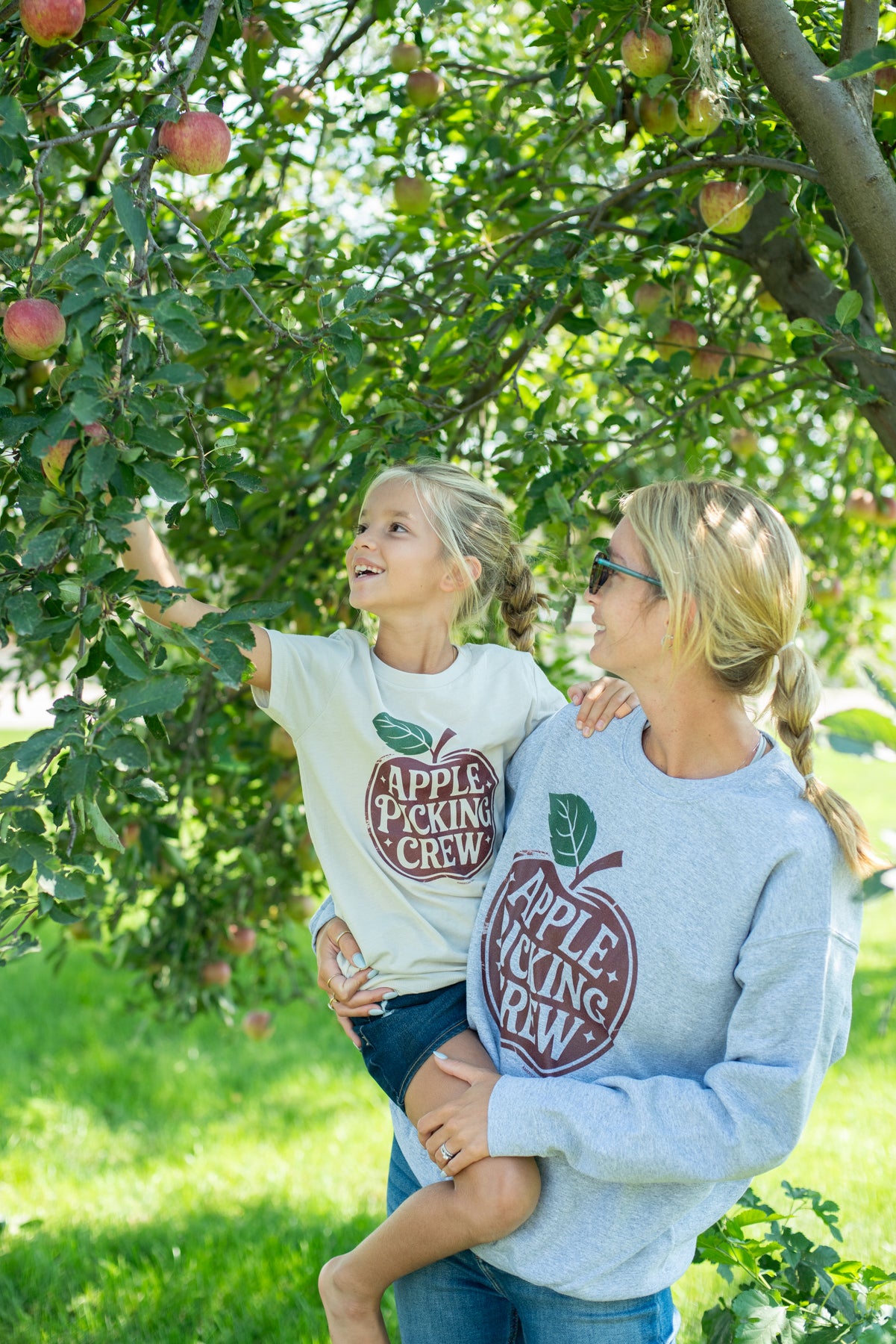 'Apple Picking Crew' Ash Crewneck