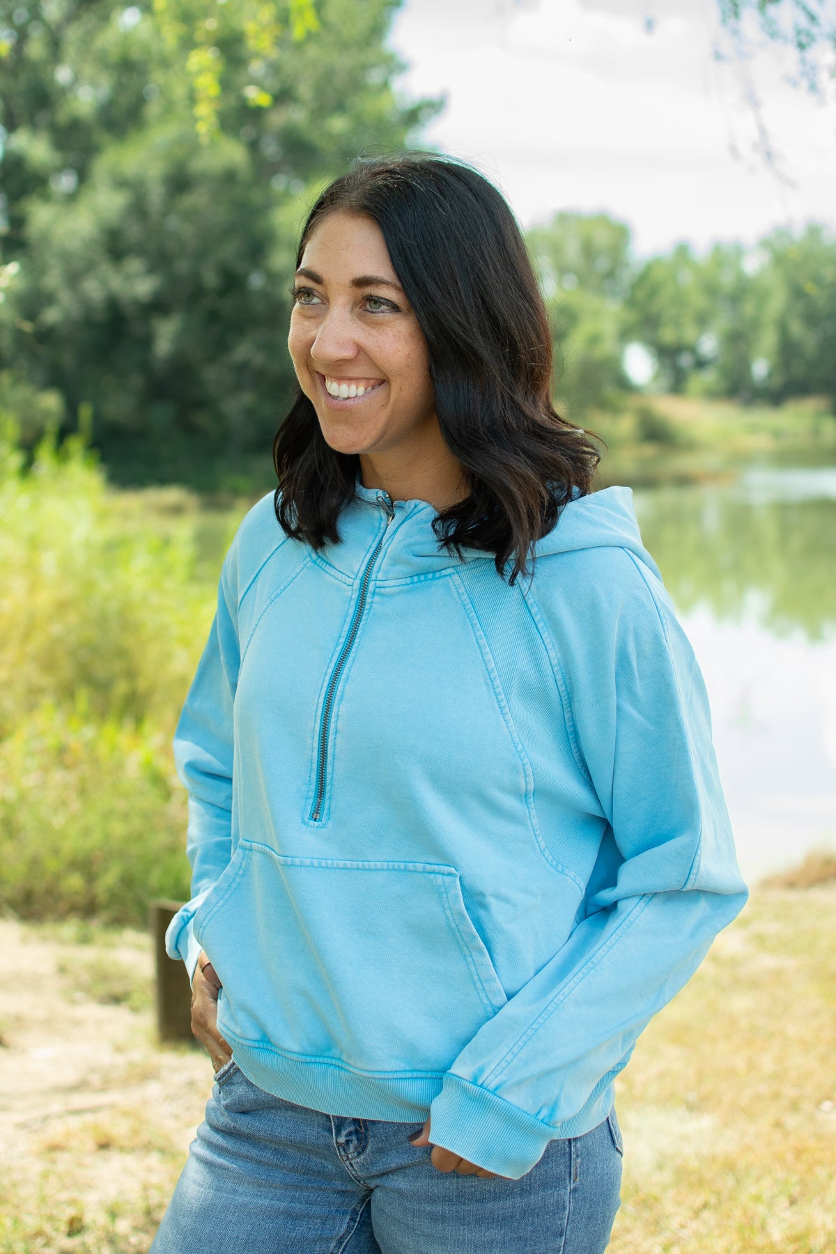 Aqua Blue Everyday 1/4 Zip