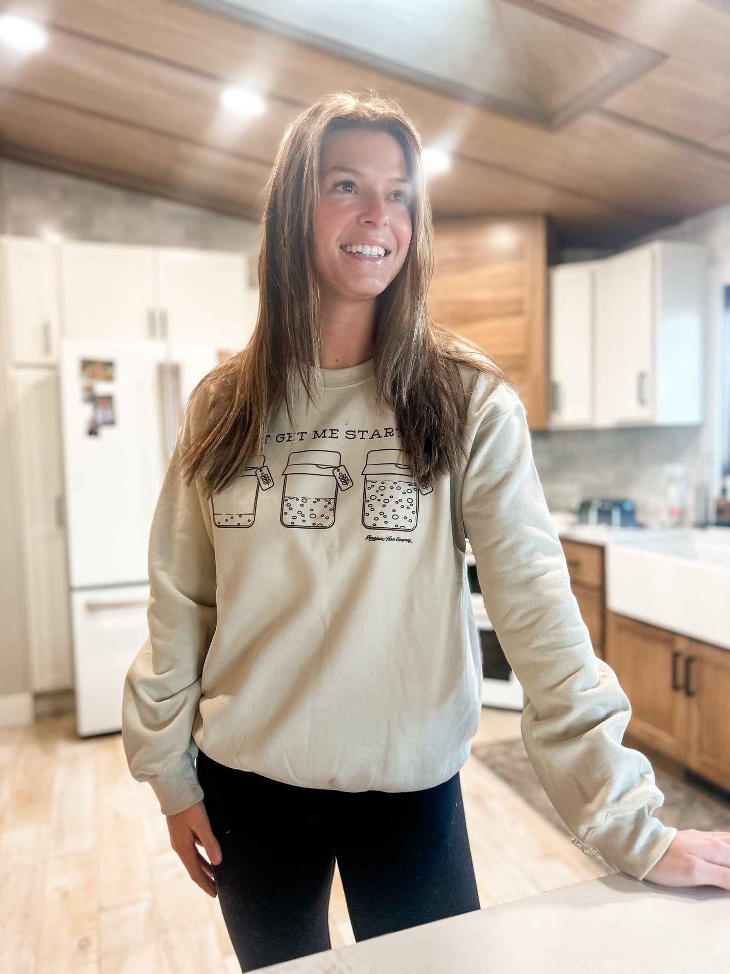 'Don't Get Me Started' Sourdough Crewneck - American Farm Company