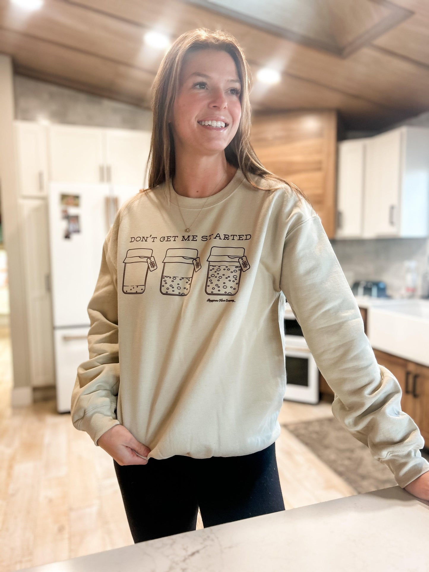 'Don't Get Me Started' Sourdough Crewneck - American Farm Company