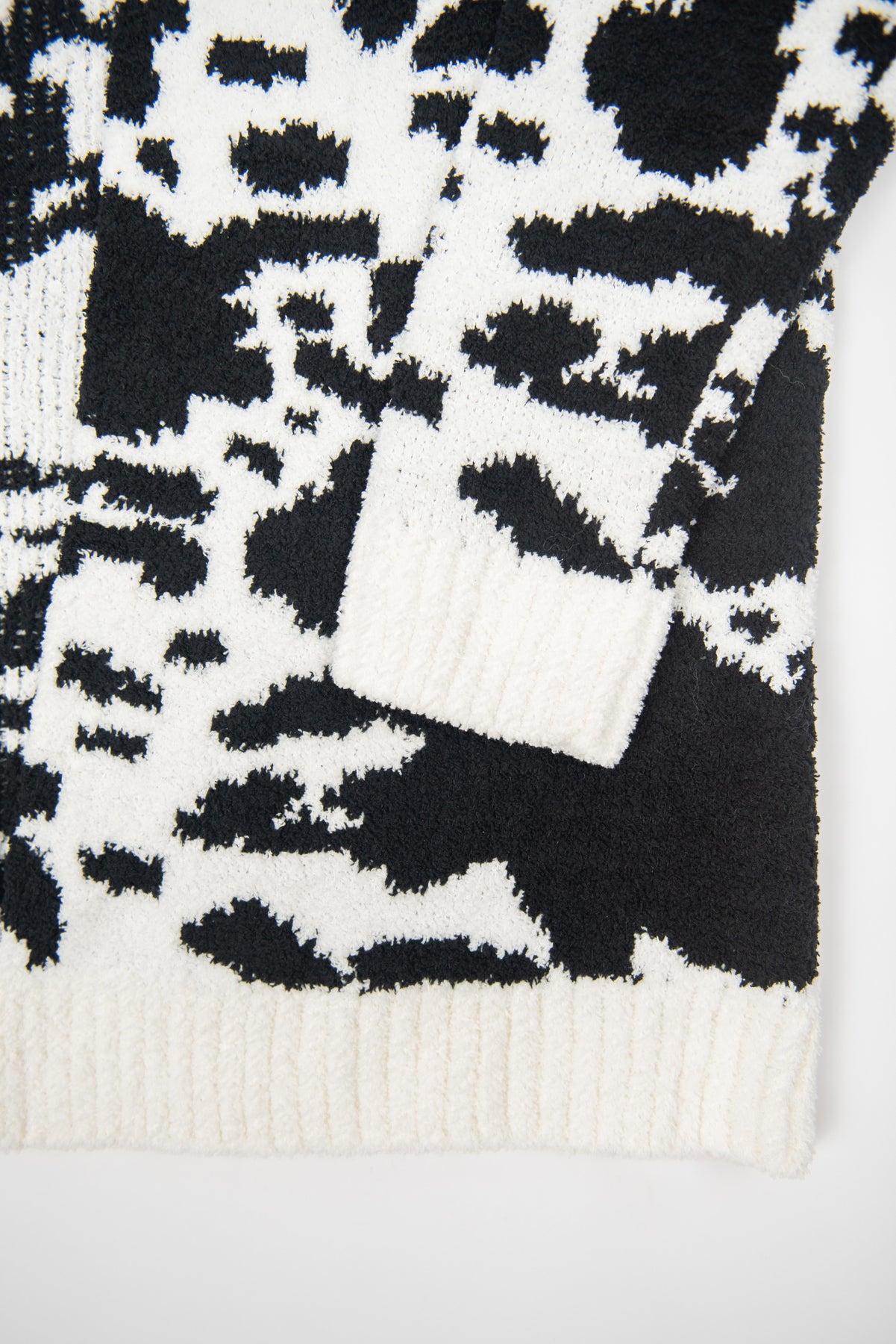 Black Cow Print Luxe Cardigan