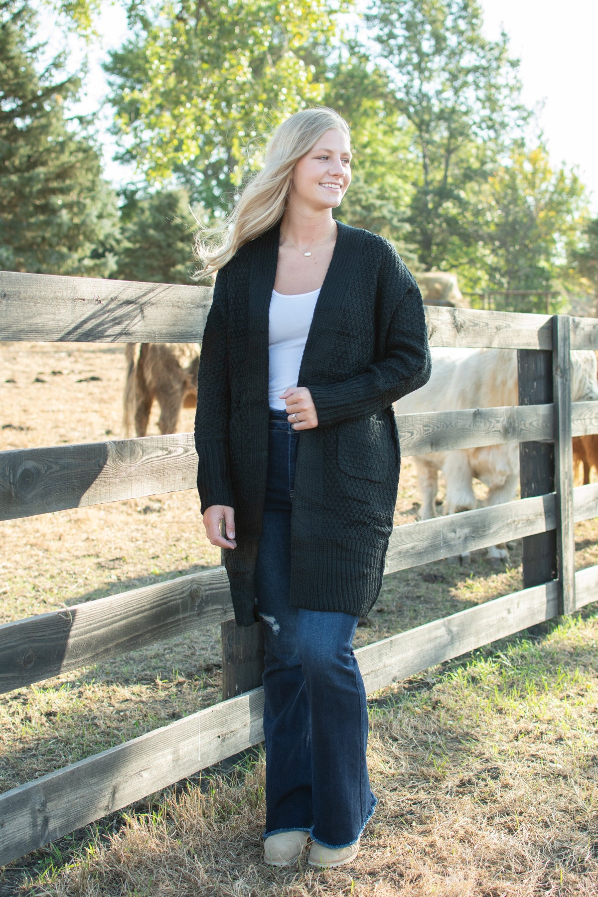 Black Knit Cardigan