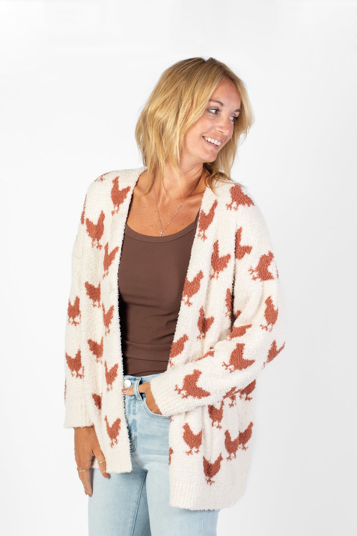 Chicken Luxe Cardigan (PREORDER 10/4)