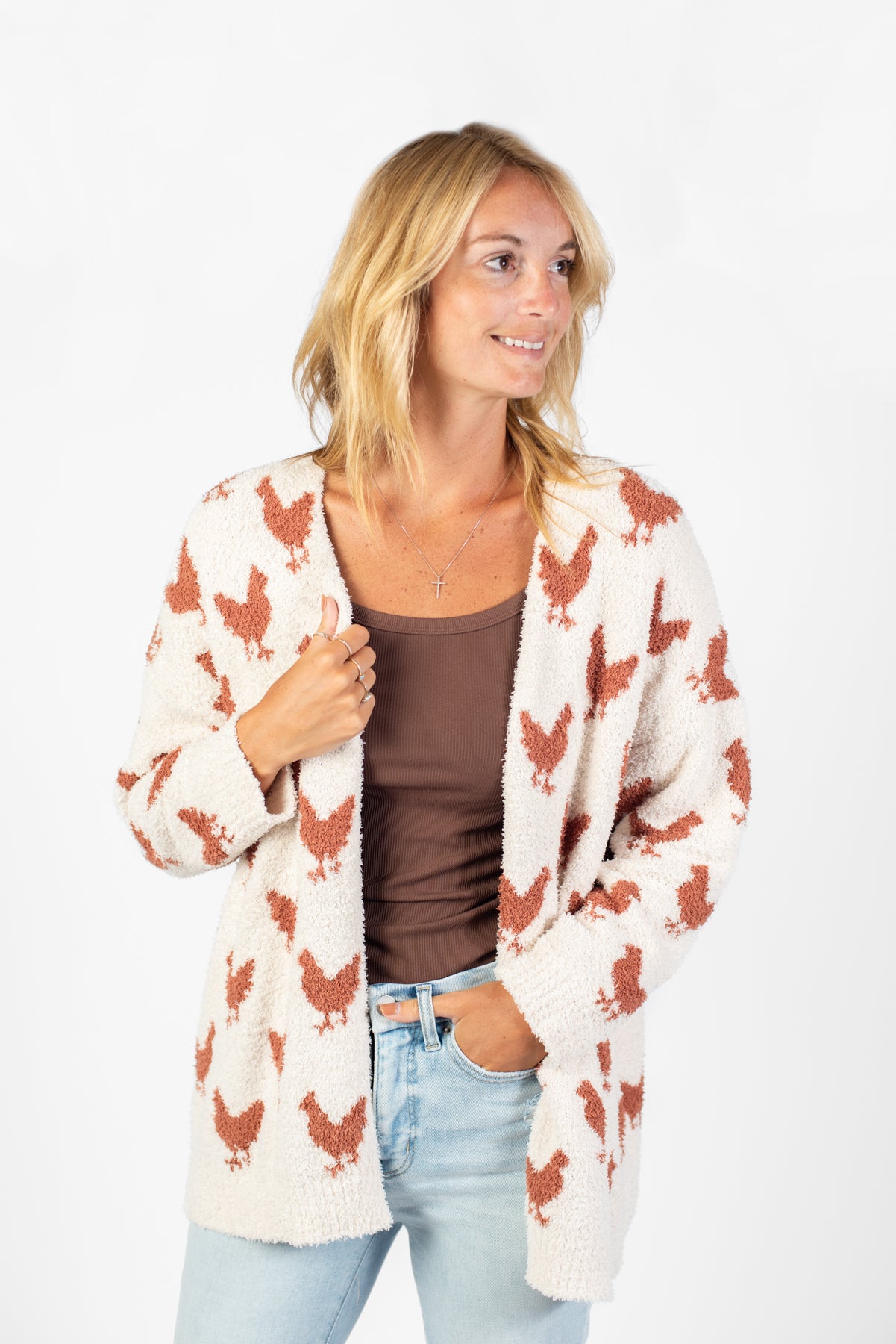 Chicken Luxe Cardigan (PREORDER 10/4)