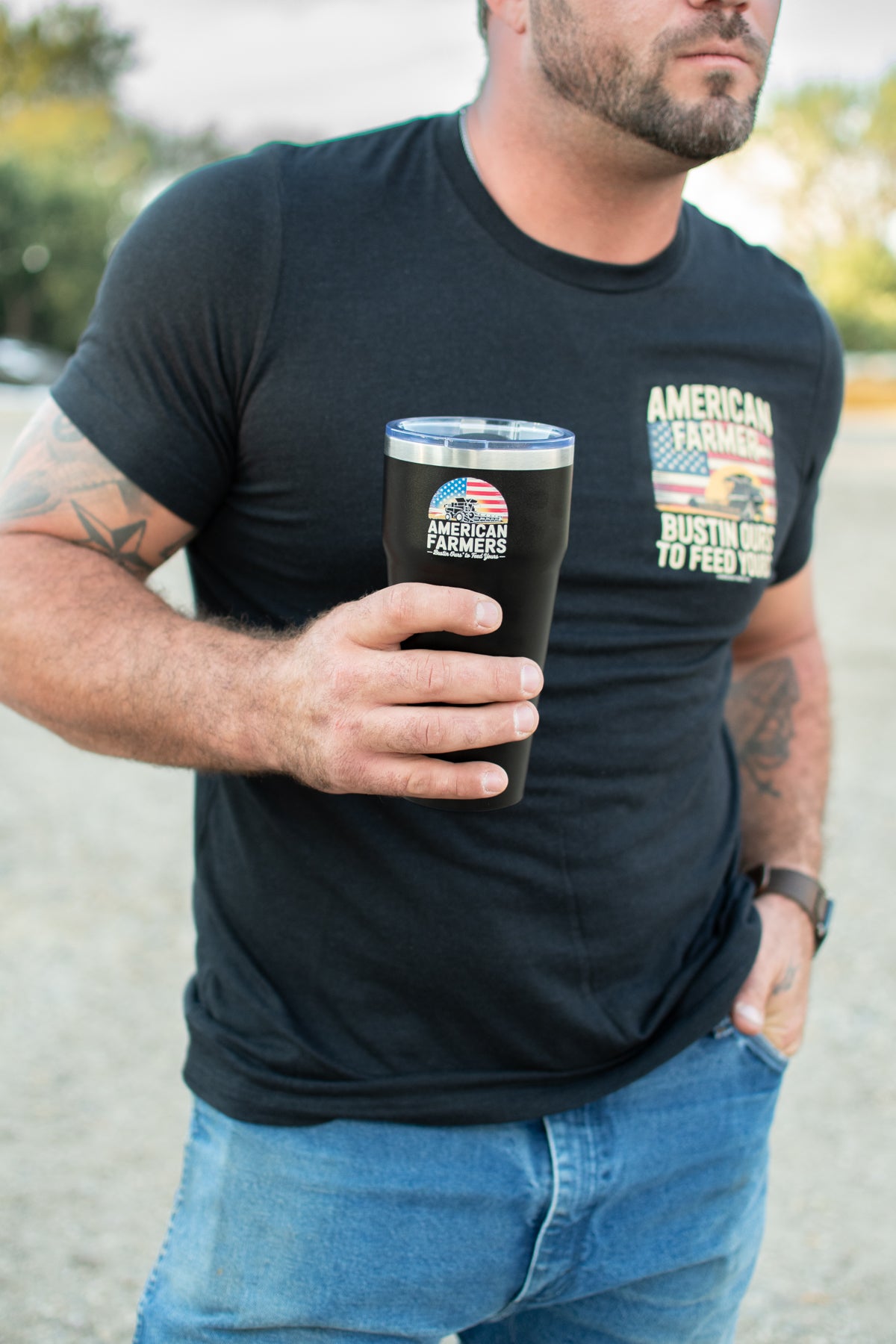 'Bustin' Ours' 30oz Black Tumbler