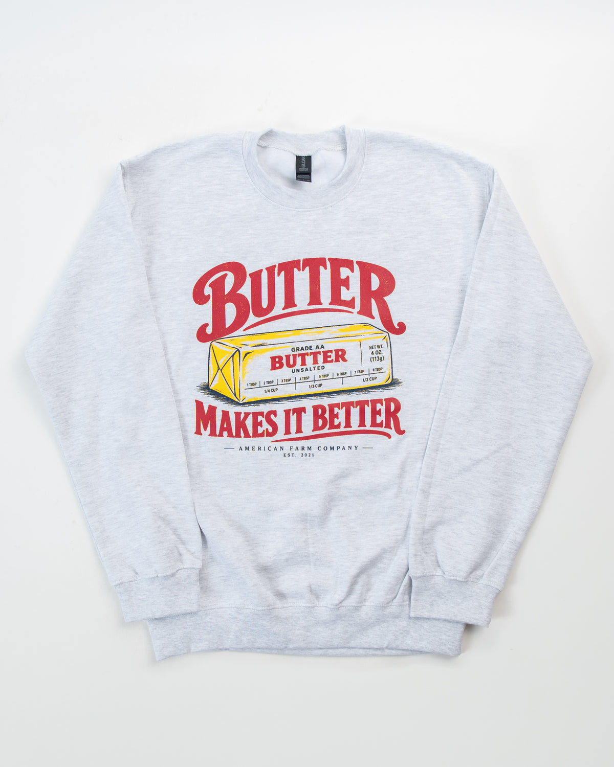 'Butter Makes Everything Better' Adult Crewneck