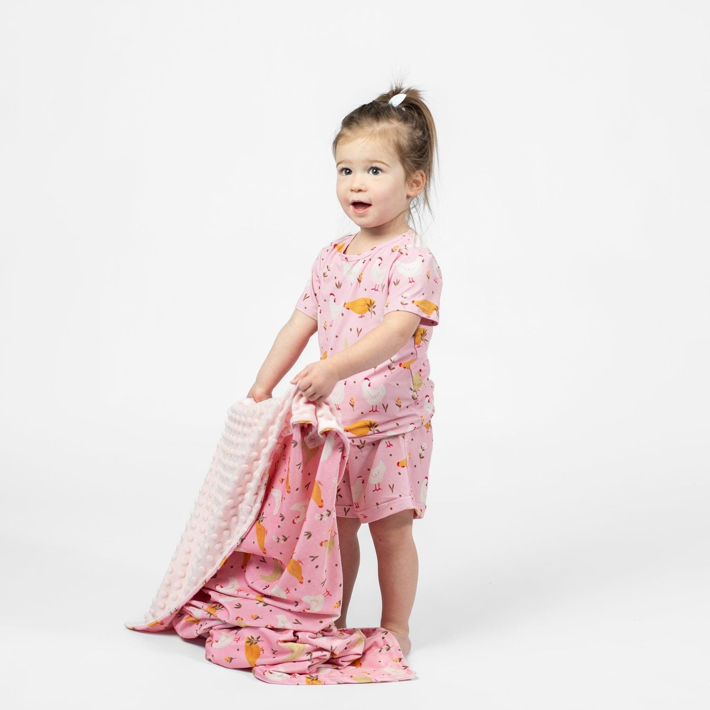 Pink Chicken Toddler/Youth Bamboo Pajama Set - American Farm Company