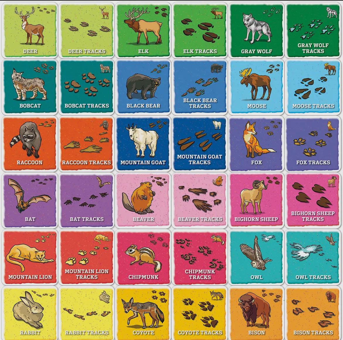 Animal Tracks Matching Game American Farm Company