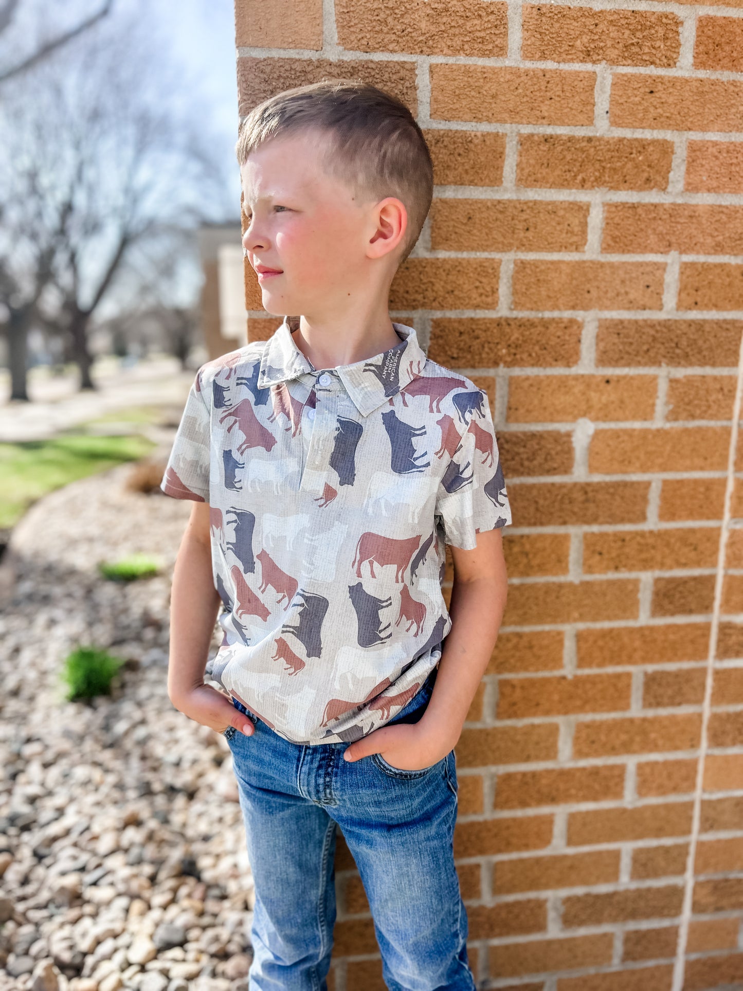 Washed Cow Camo™ Baby/Youth Performance Polo