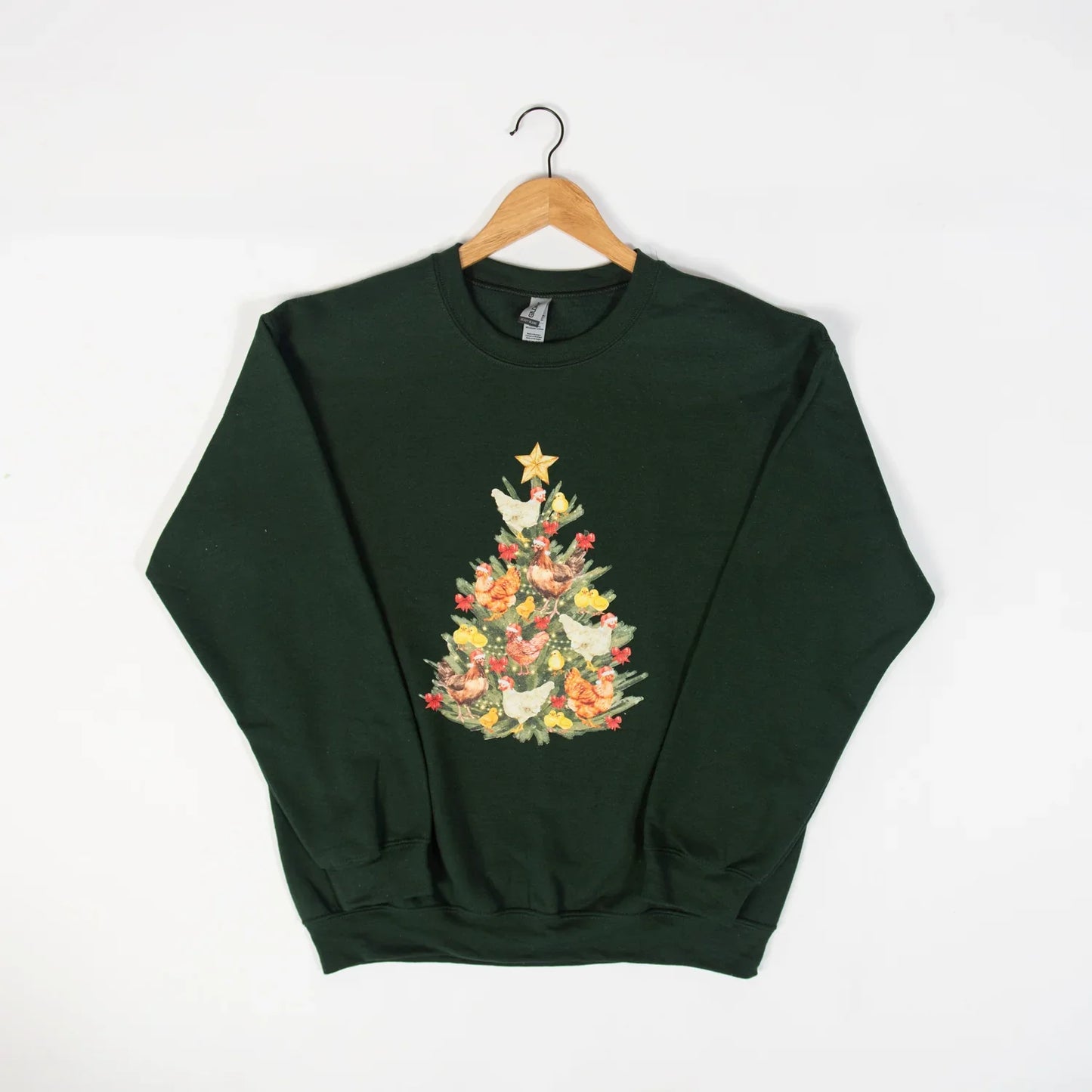 Chicken Christmas Tree Crewneck - American Farm Company