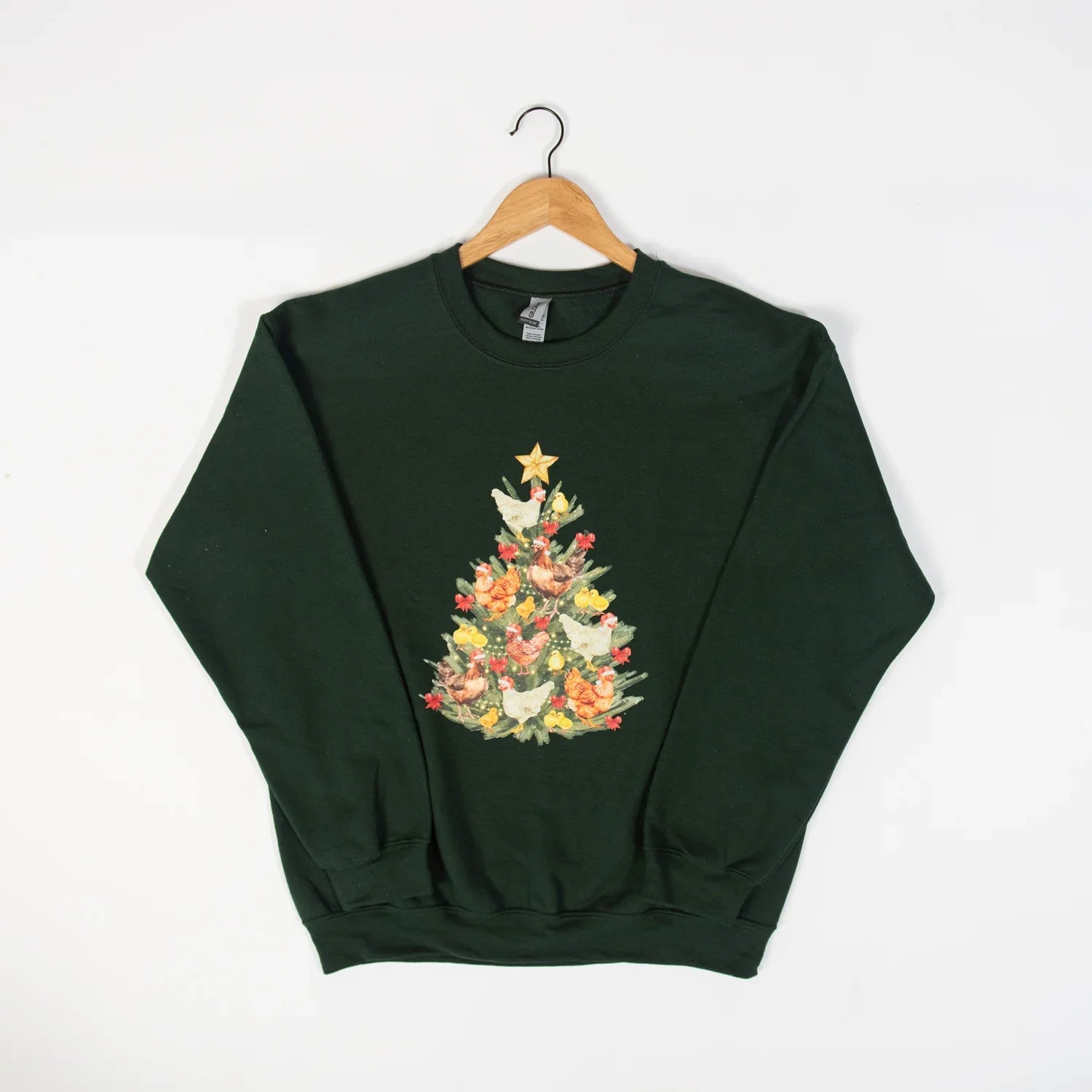 Chicken Christmas Tree Crewneck - American Farm Company