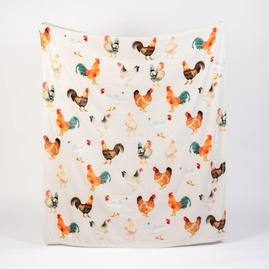 Chicken Plush Blanket - American Farm Company