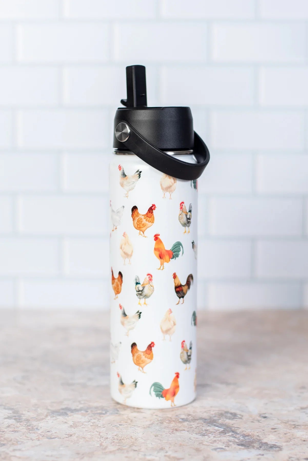 Chicken 22oz Water Bottle