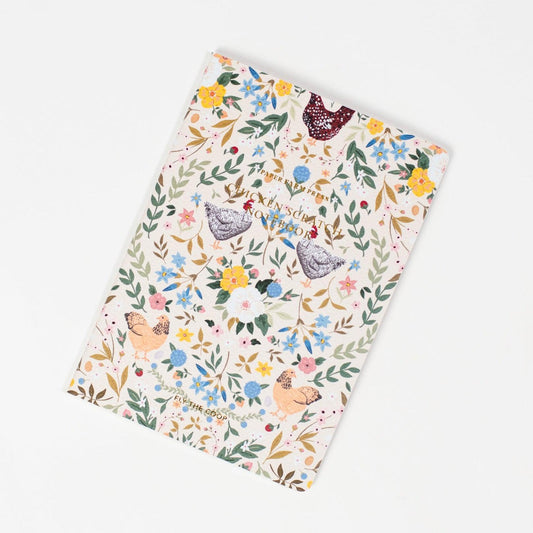 Chickens & Flowers Stitched Notebook - American Farm Company
