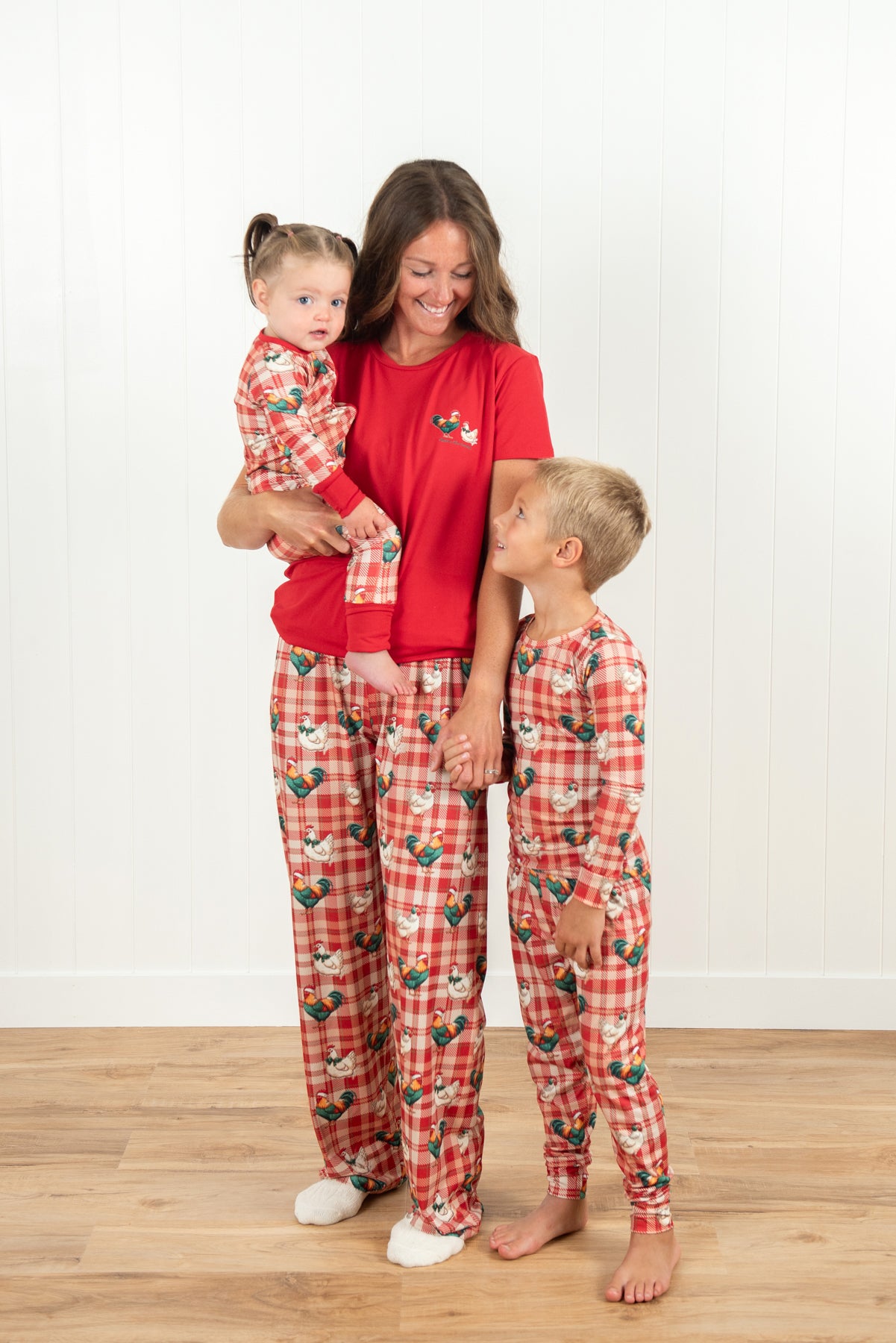 Christmas Chicken Plaid Toddler/Youth Pajama Set *PREORDER*
