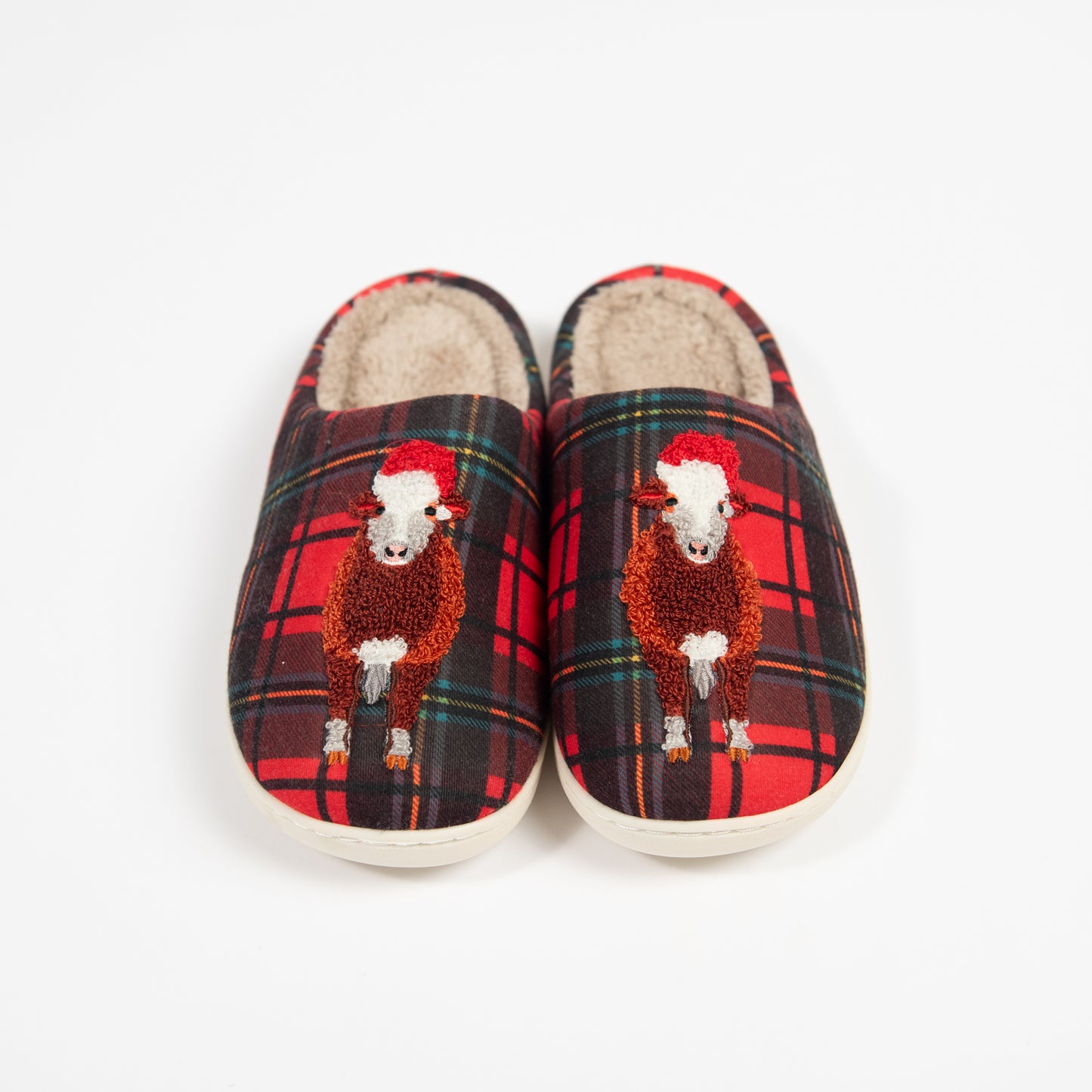 Christmas in Summertime Cow Slippers - Kids