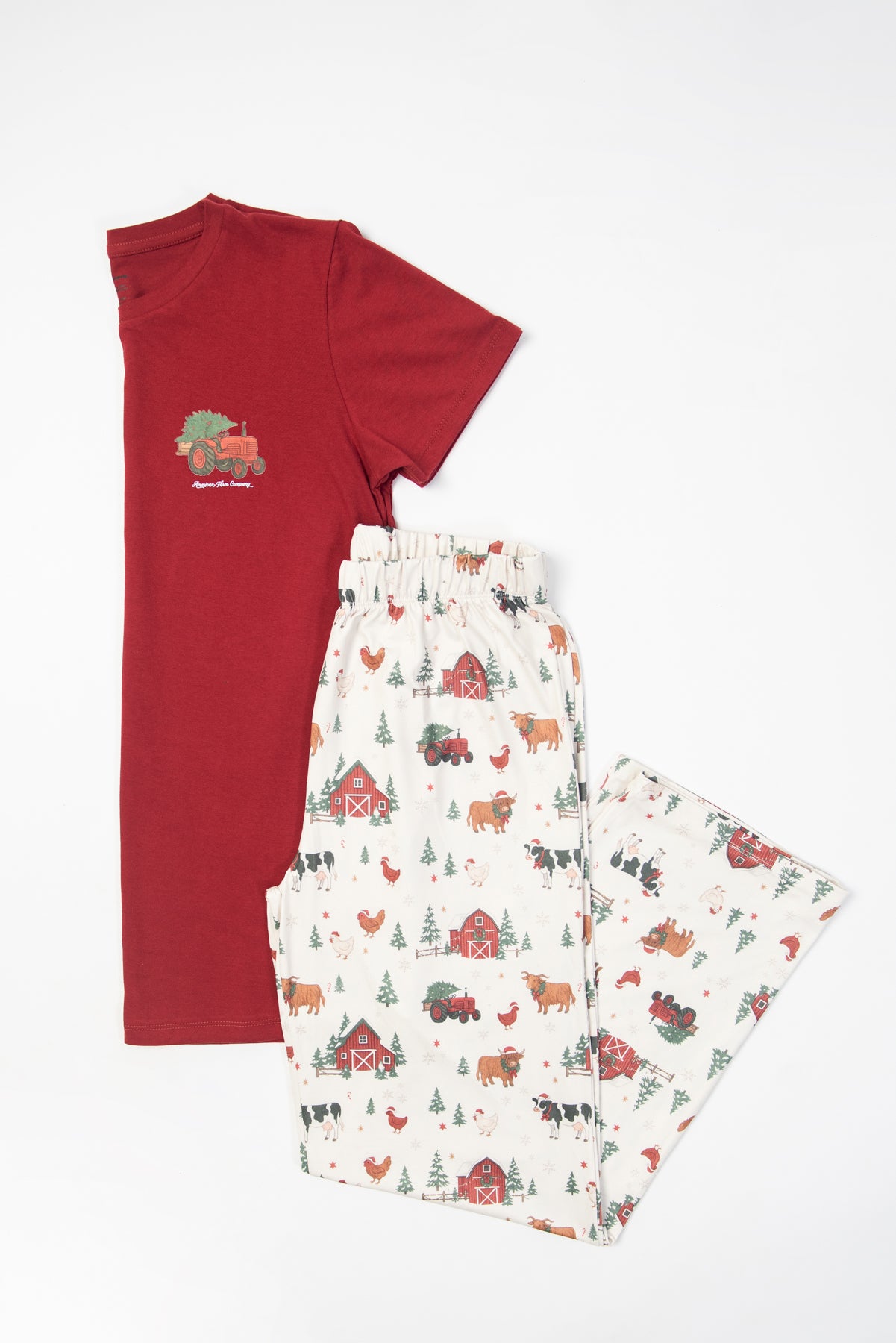 Christmas Barns & Animals Adult Pajama Shirt *PREORDER*