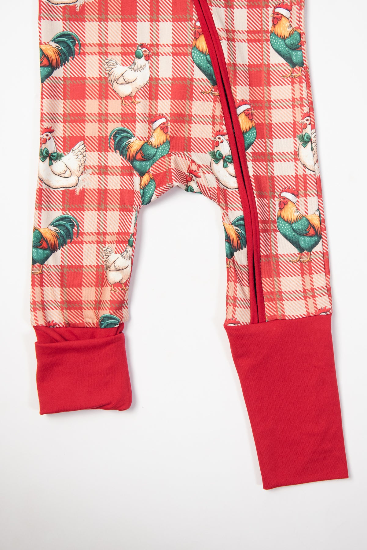 Christmas Chickens Plaid Baby Zippy *PREORDER*