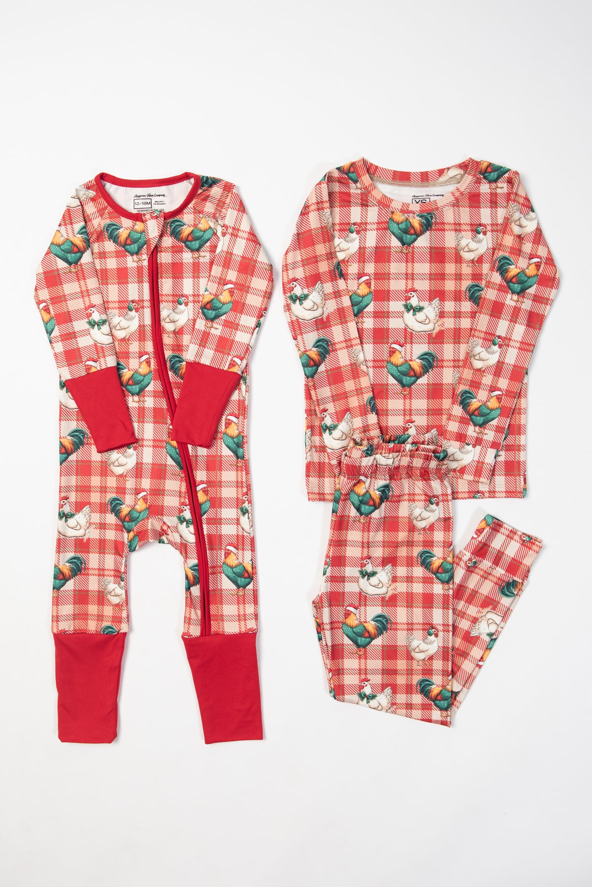 Christmas Chicken Plaid Toddler/Youth Pajama Set *PREORDER*