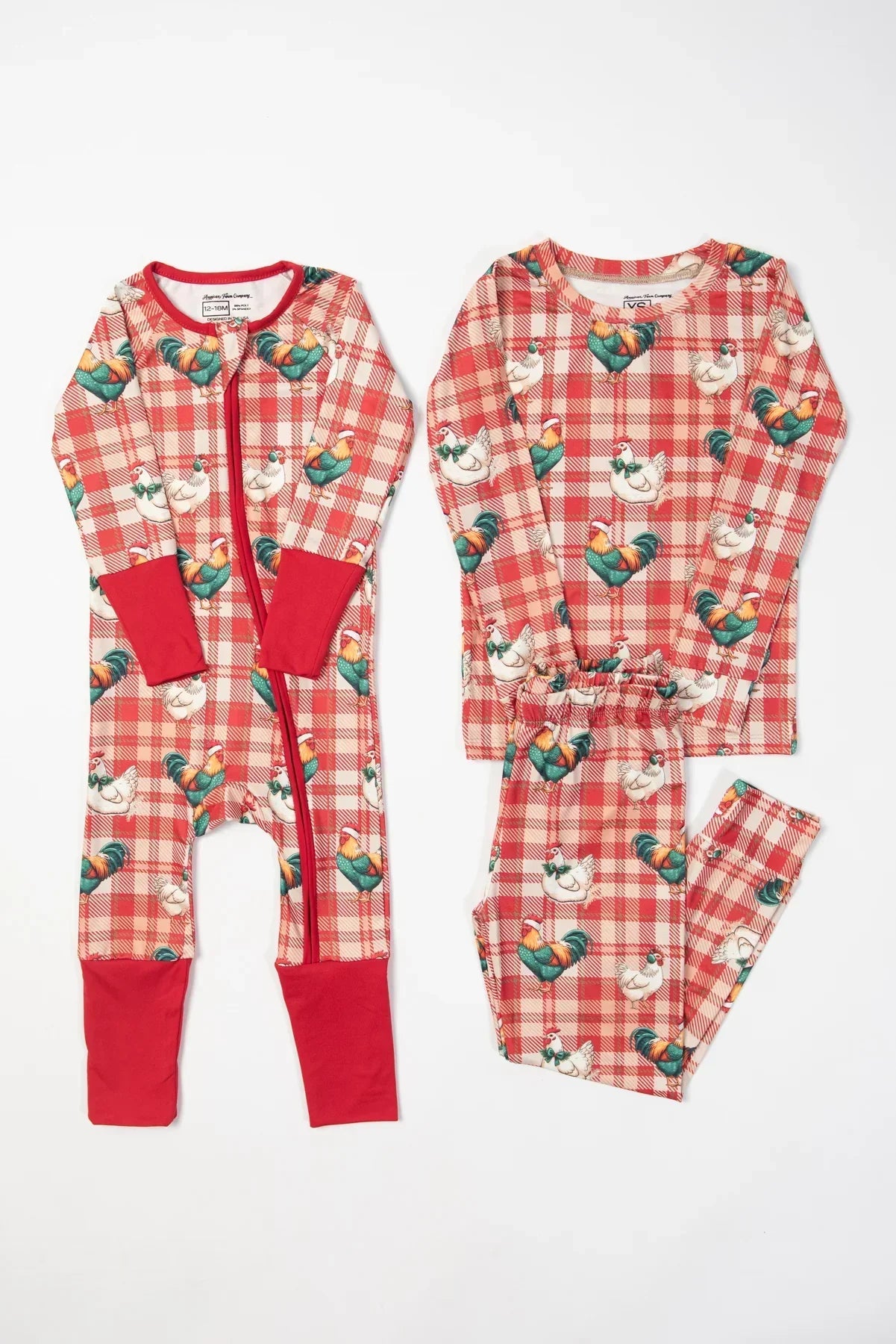 Christmas Chicken Plaid Toddler/Youth Pajama Set *PREORDER*