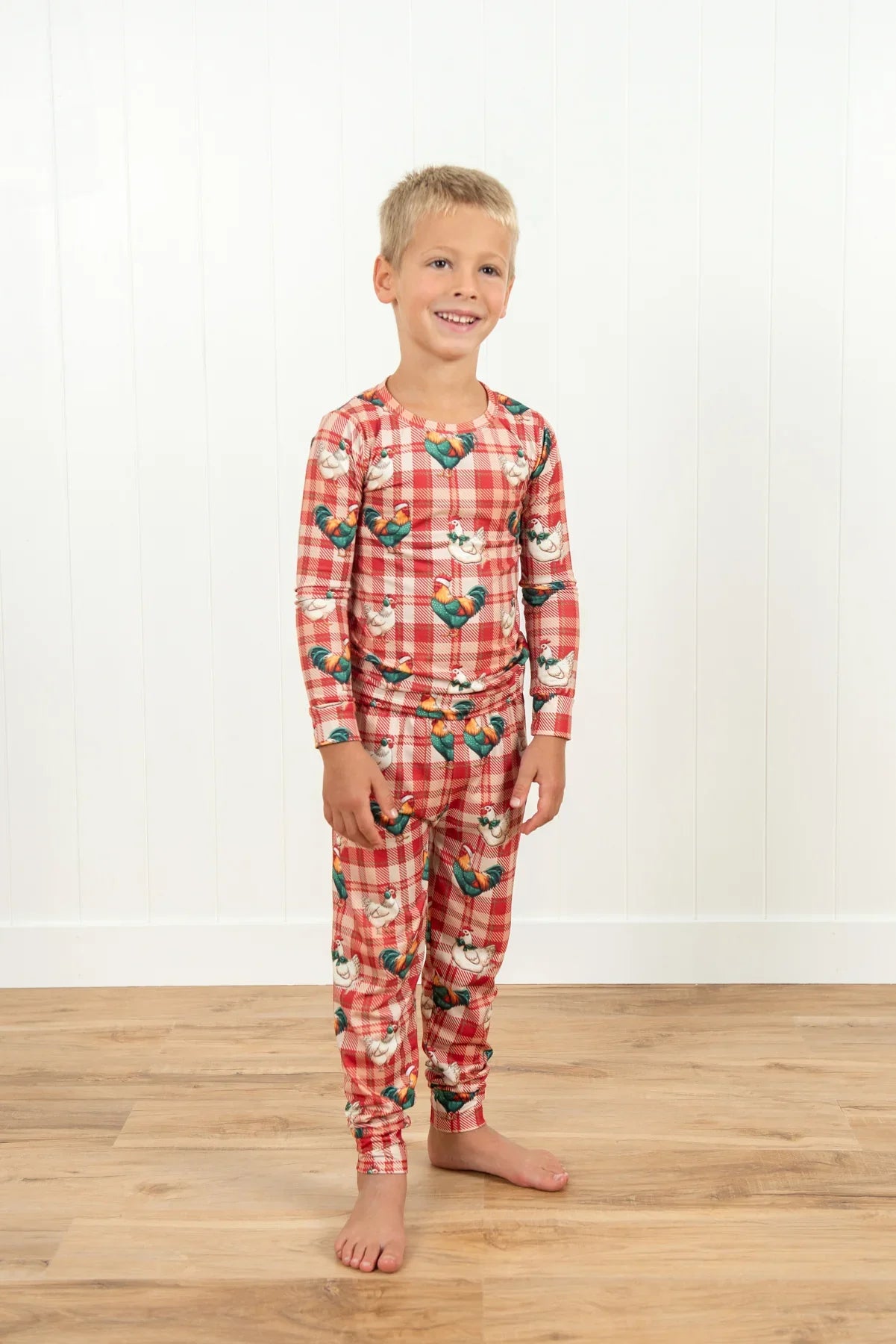 Christmas Chicken Plaid Toddler/Youth Pajama Set *PREORDER*