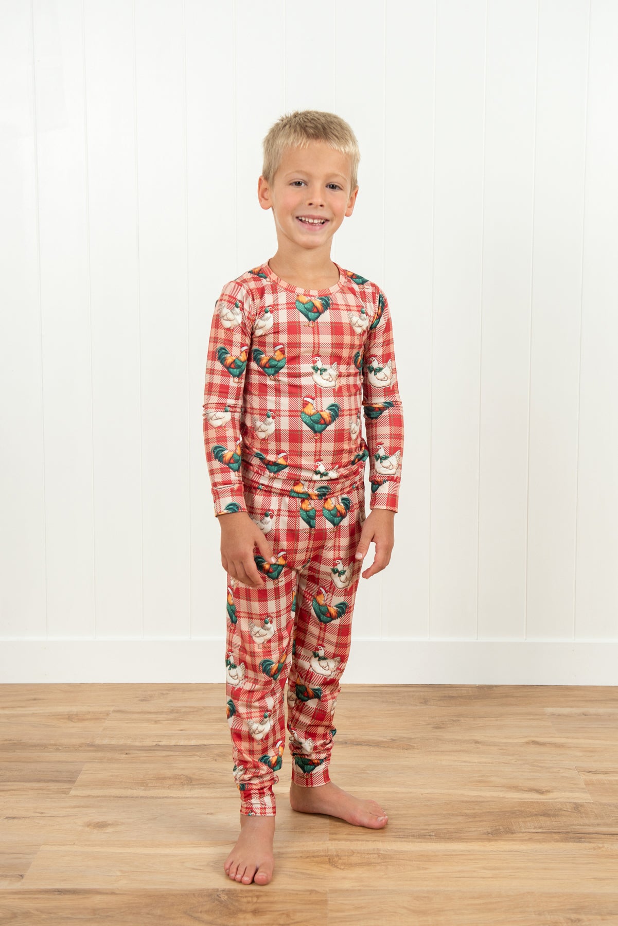 Christmas Chicken Plaid Toddler/Youth Pajama Set *PREORDER*