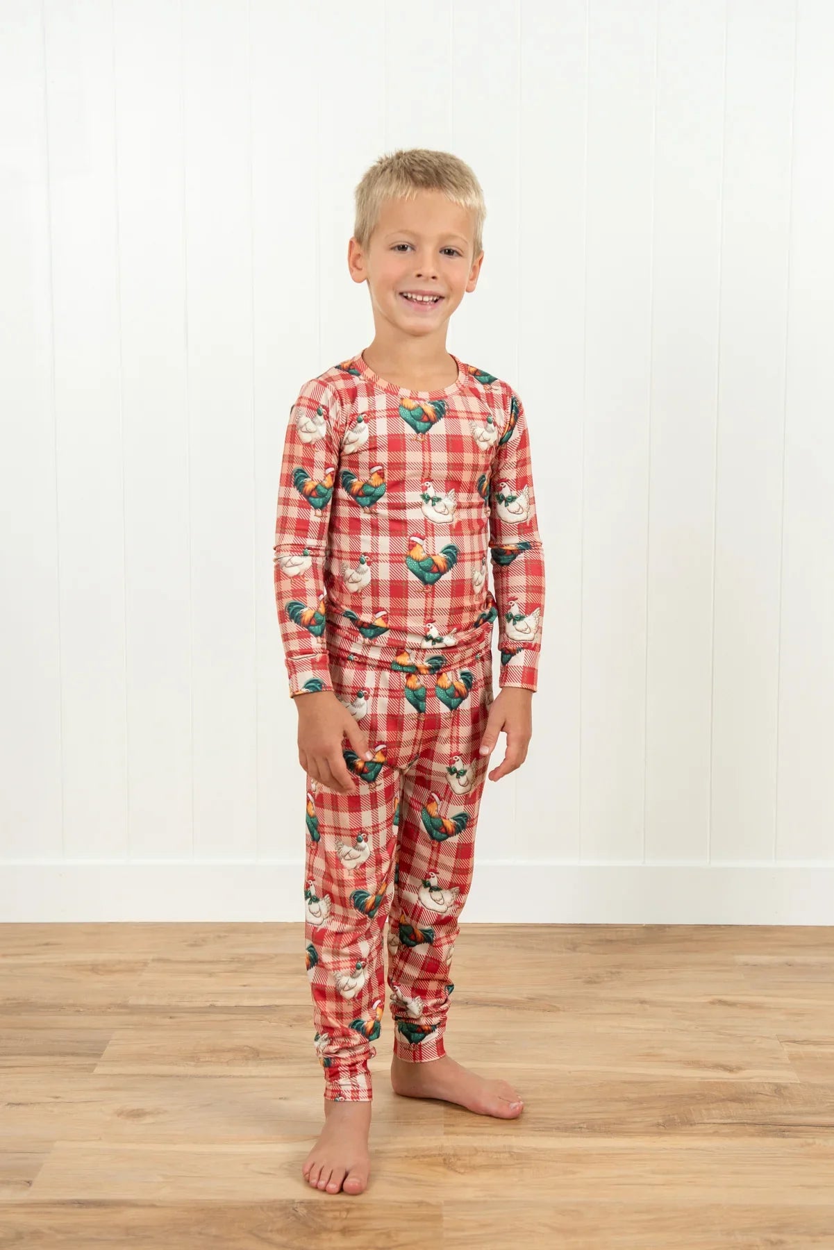 Christmas Chicken Plaid Toddler/Youth Pajama Set *PREORDER*