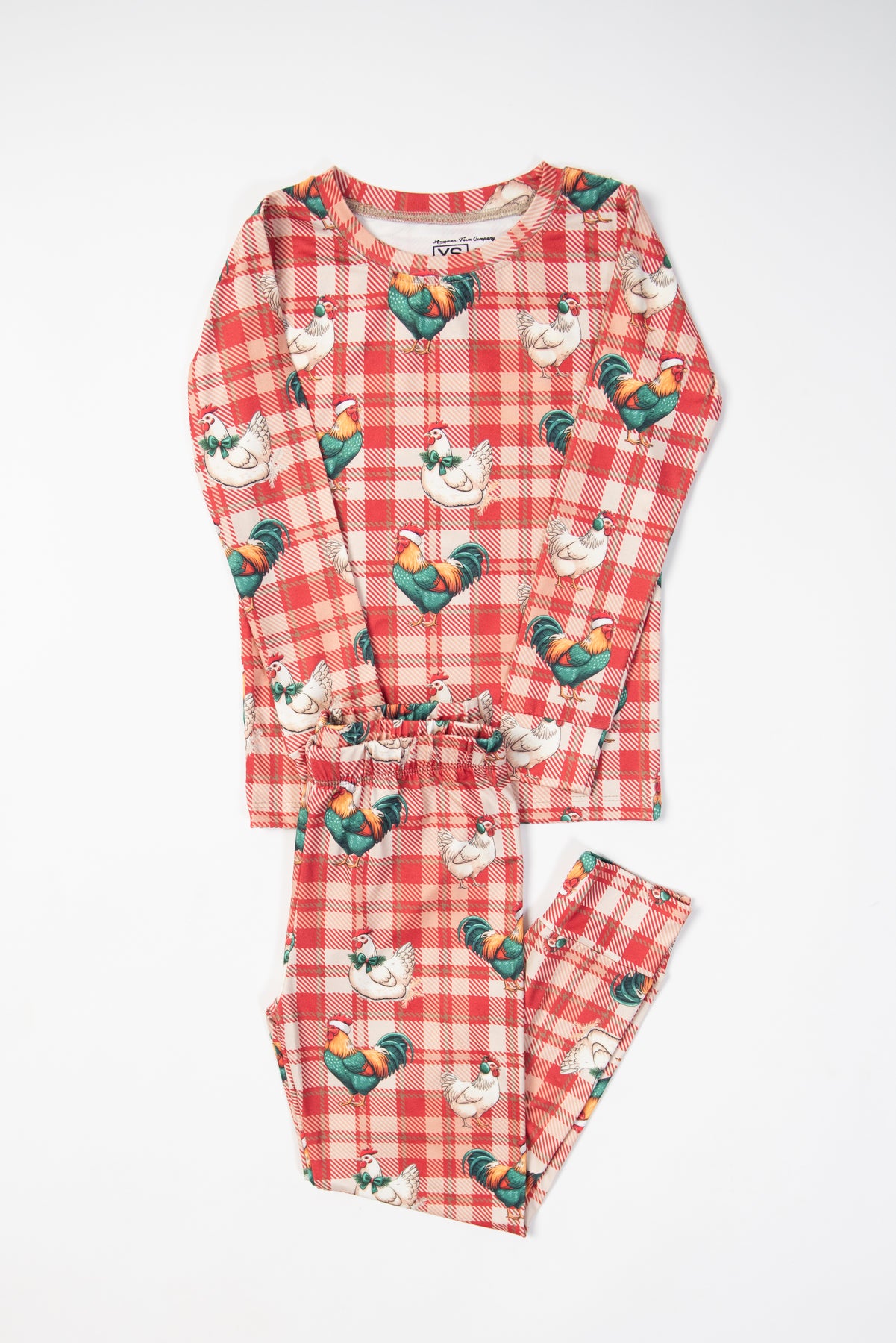 Christmas Chicken Plaid Toddler/Youth Pajama Set *PREORDER*