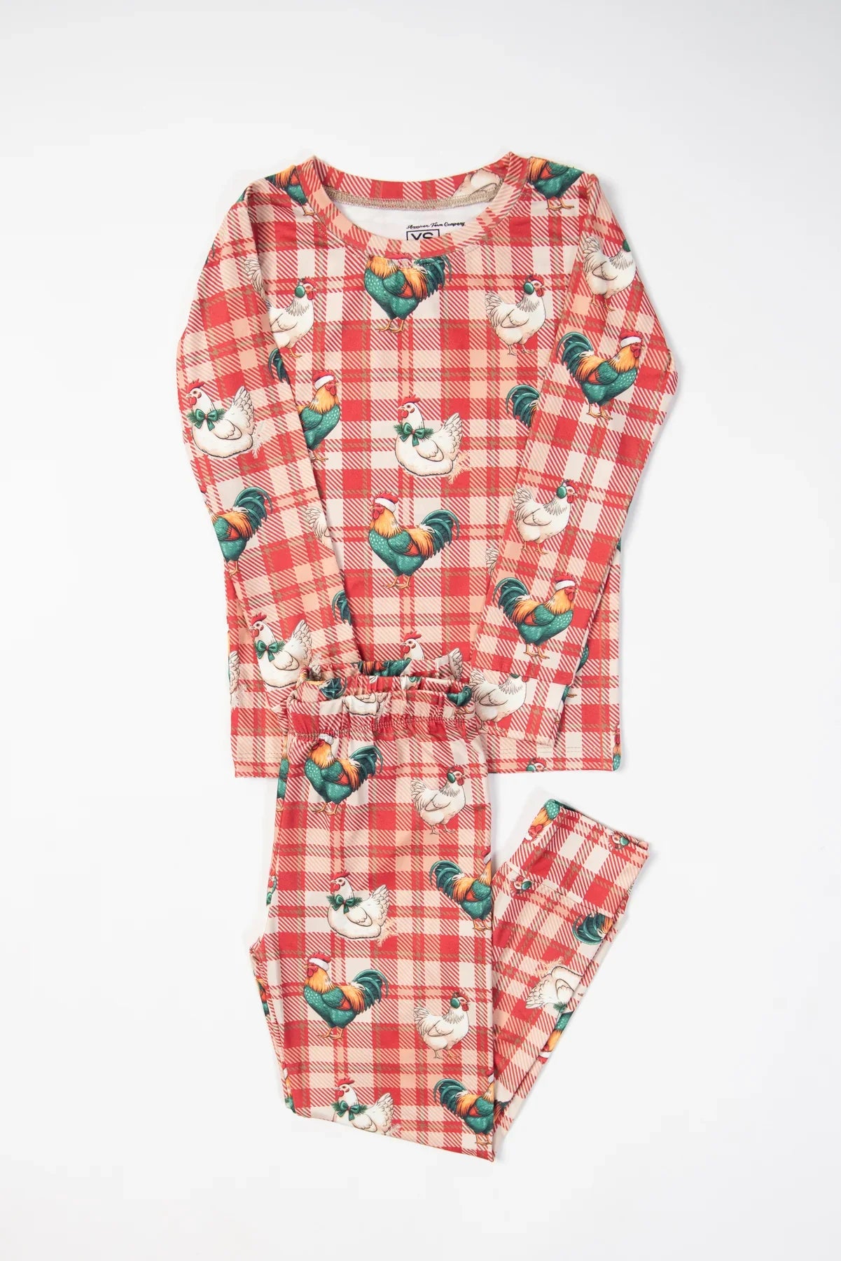 Christmas Chicken Plaid Toddler/Youth Pajama Set *PREORDER*