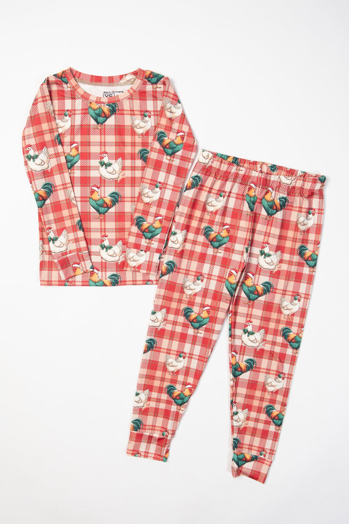 Christmas Chicken Plaid Toddler/Youth Pajama Set *PREORDER*