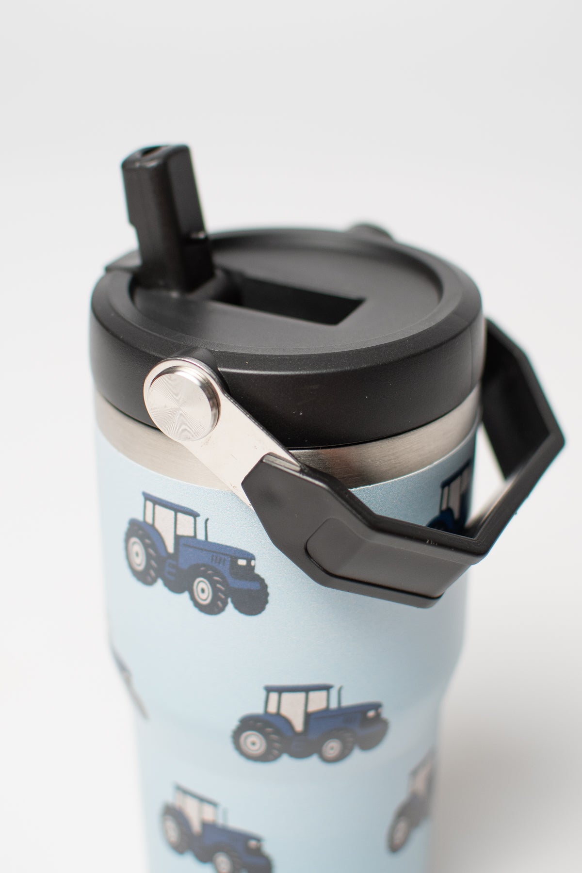 Classic Blue Tractor 20oz Kids Bucket Handle Tumbler