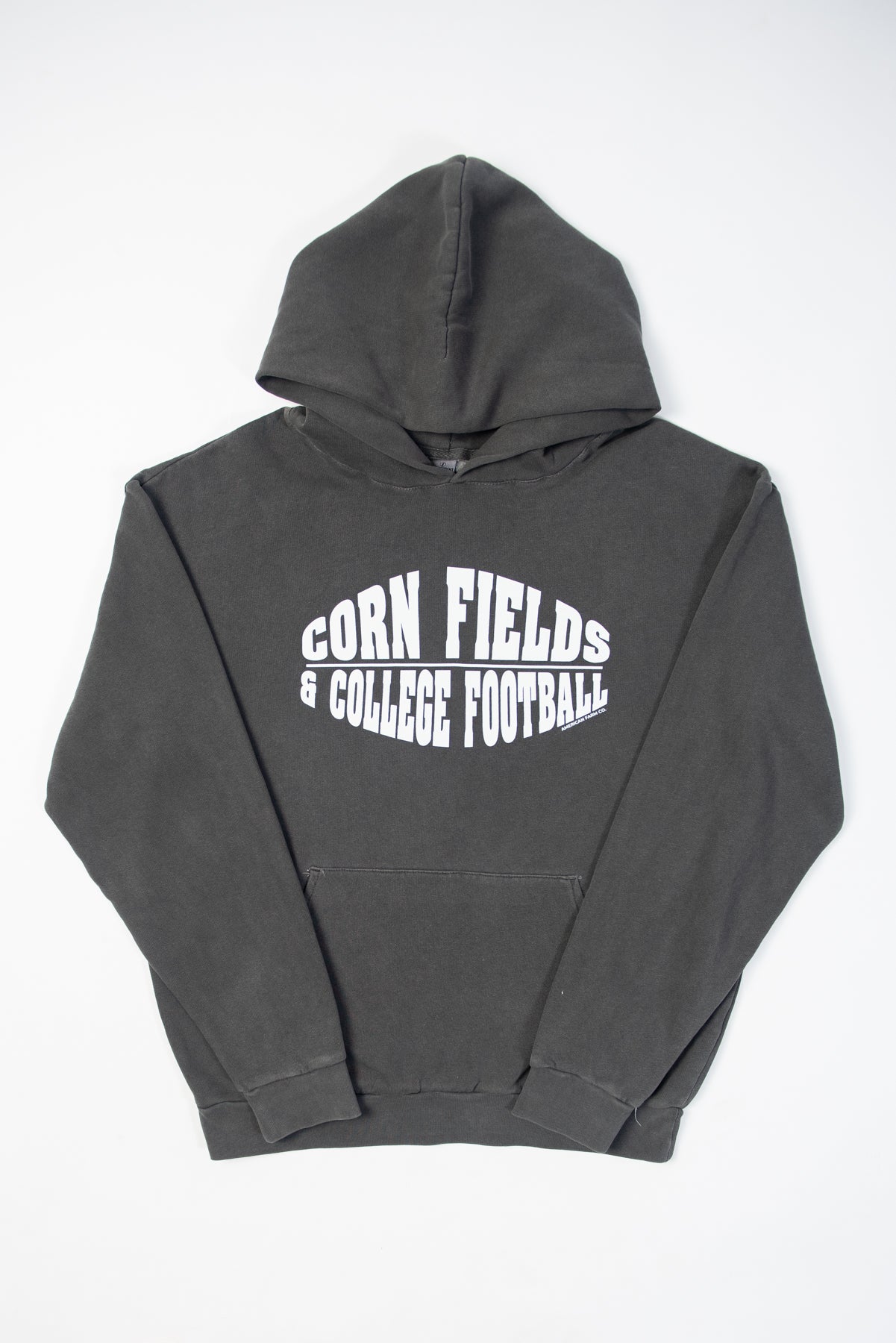 'Corn Fields and College Football' Charcoal Hoodie