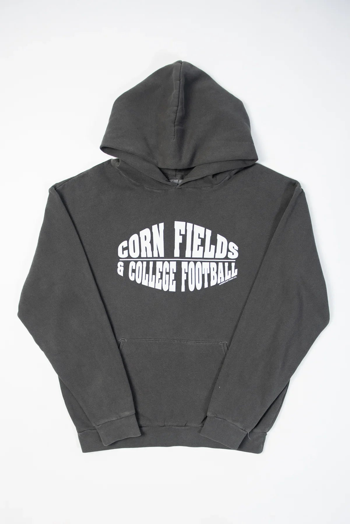 'Corn Fields and College Football' Charcoal Hoodie