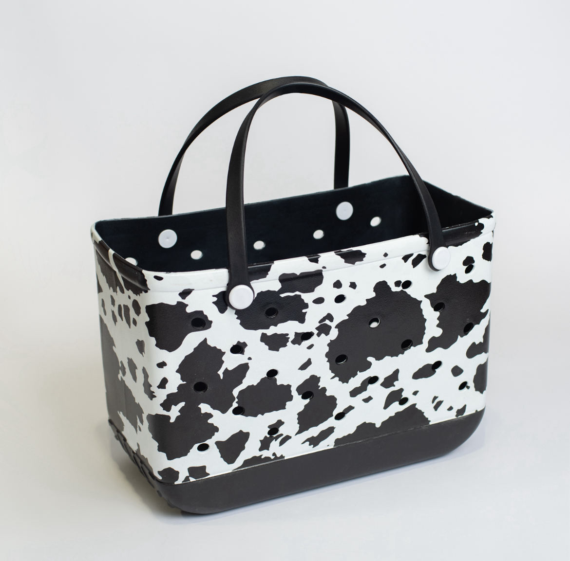 cow print beach bag