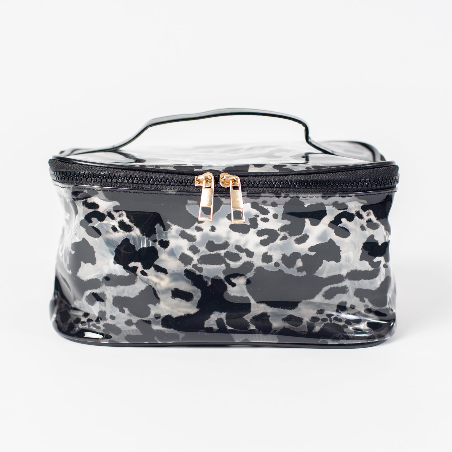 Cow Print Clear Cosmetic Bag - Big