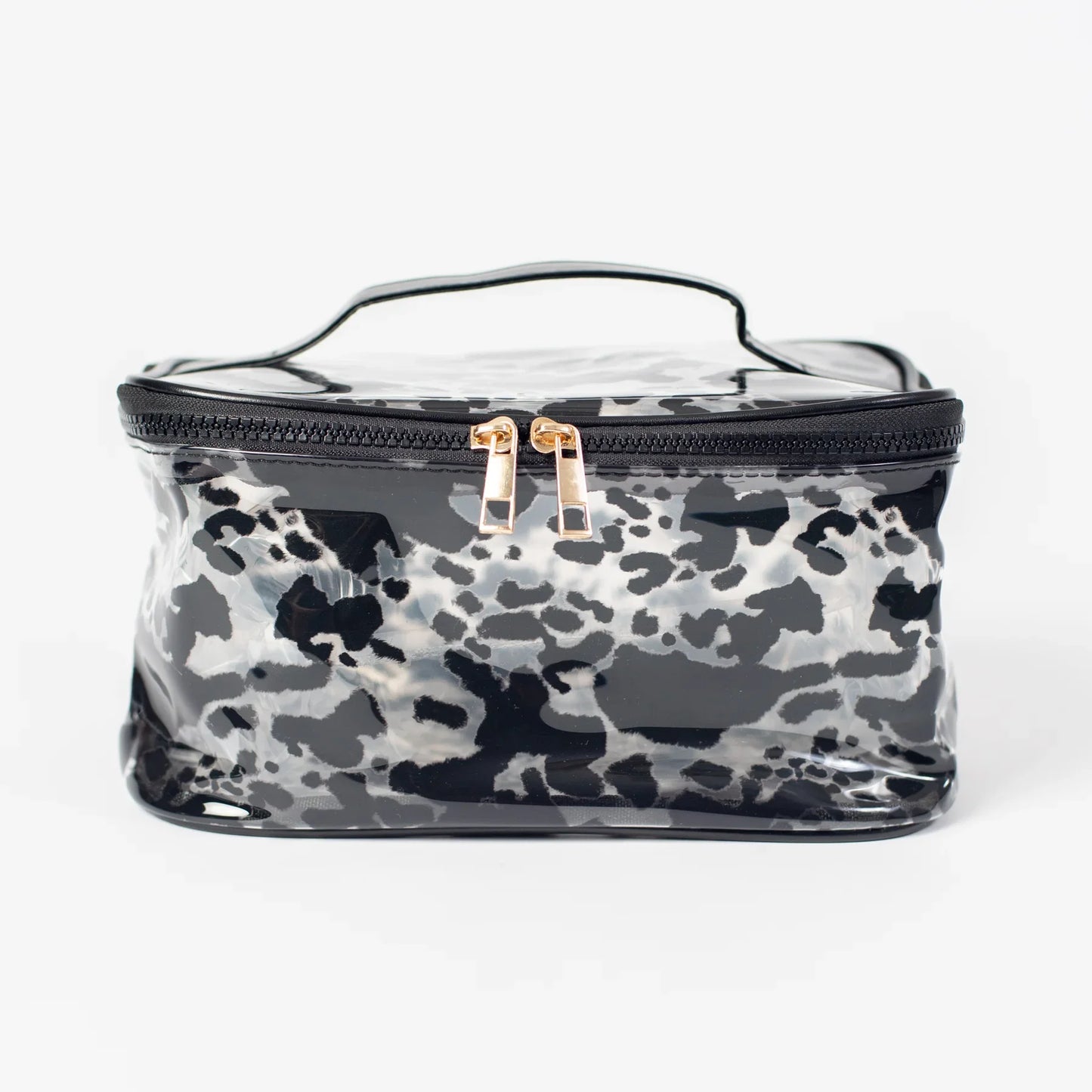 Cow Print Clear Cosmetic Bag - Big